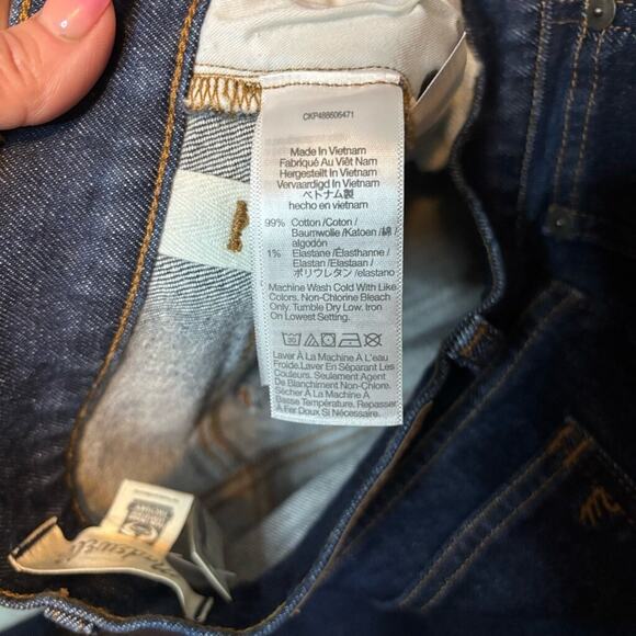 Madewell 24P 90s High Rise Straight Jeans Dark Norman Wash NWT Petite - Picture 11 of 11